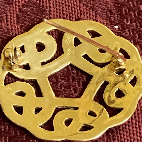 14K GOLD JAMES AVERY ESTATE OPEN WORK SWIRL PIN - GORGEOUS - Picture 11 of 14